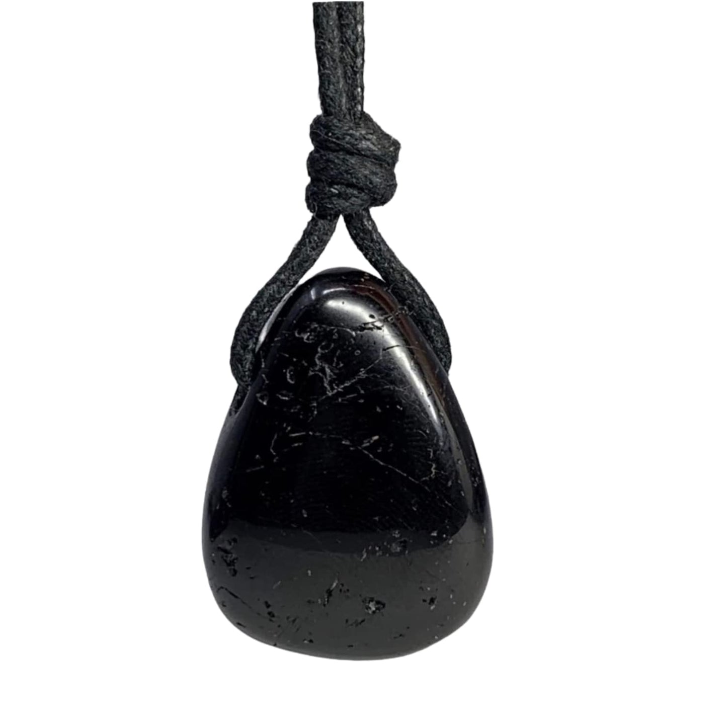 Natural Black Tourmaline Pendant Necklace for Energy Shielding