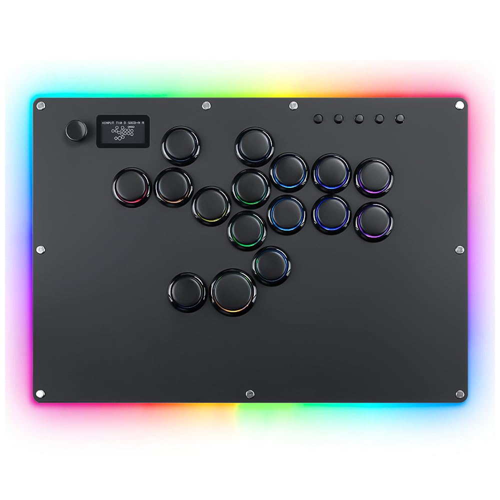 GuileKeys GK-16 Leverless Arcade Stick with RGB and Turbo Features