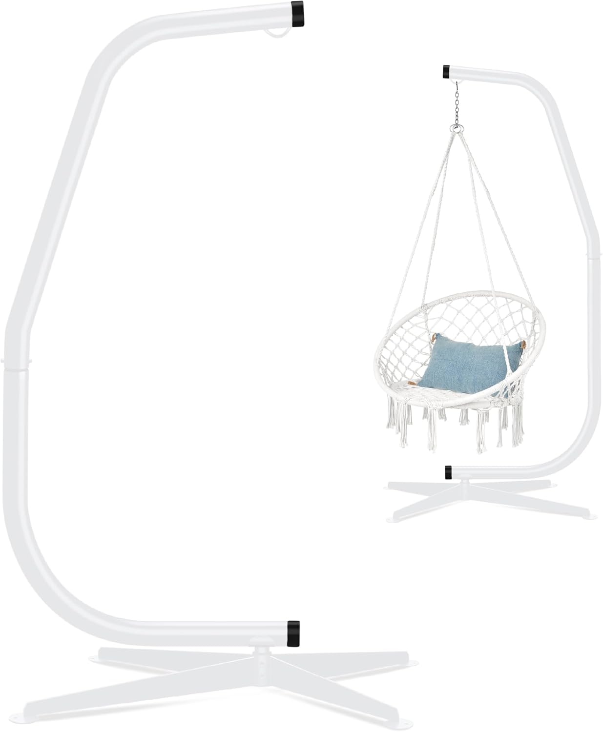 Best Choice Products Metal Hanging Hammock C-Stand for Chair