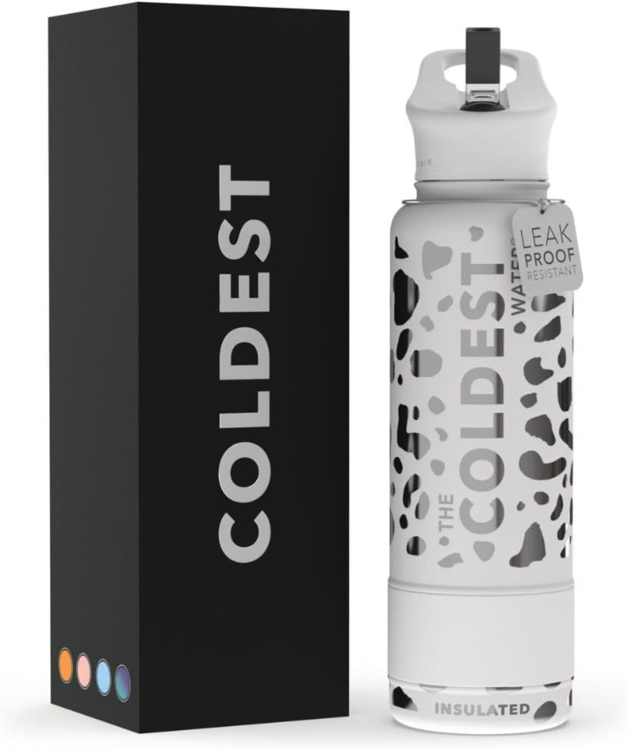 Coldest Insulated Water Bottle with Straw Lid - 40 oz