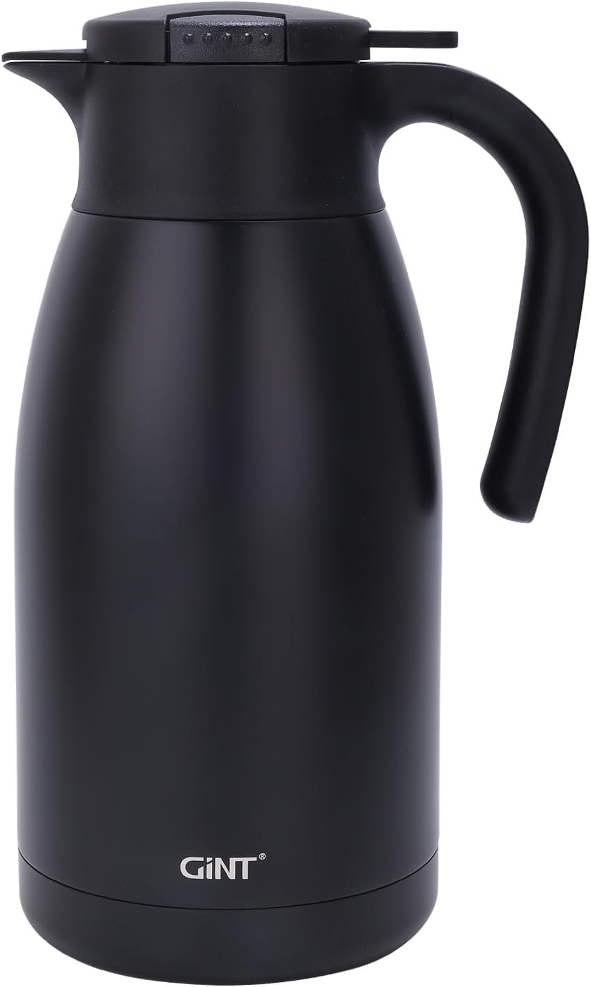 GiNT 1.9L Thermal Coffee Carafe for Hot and Cold Beverages