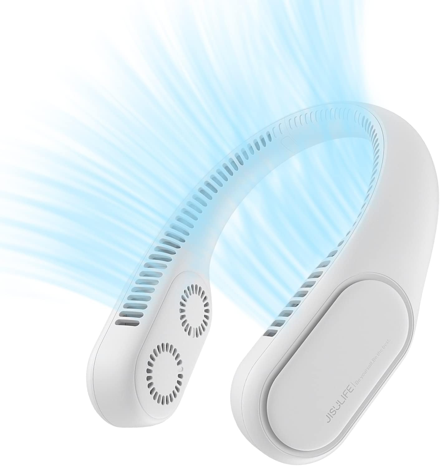 JISULIFE Bladeless Neck Fan - Powerfully Quiet Cooling