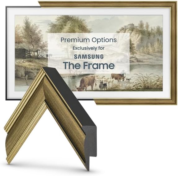 Industrial Brass Slim Frame for Samsung The Frame TV