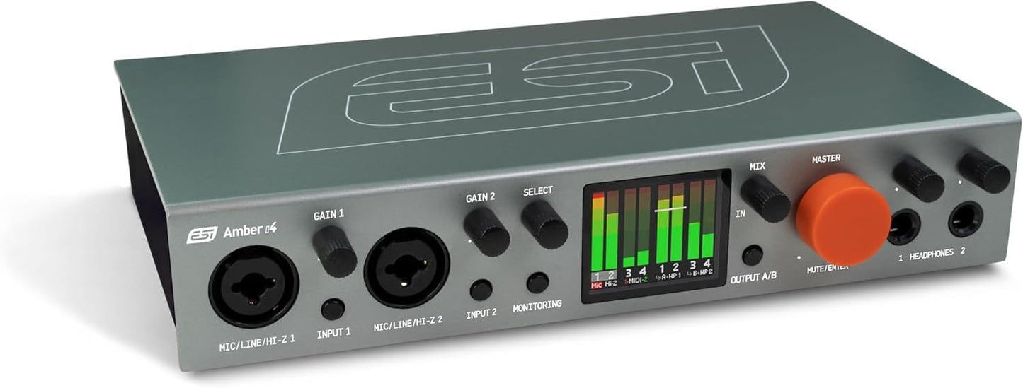 ESI Amber i4 USB Audio Interface for Musicians and Producers