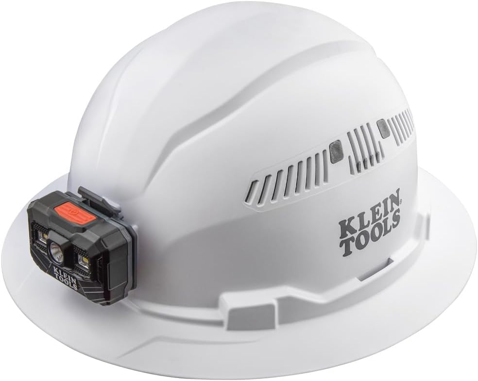 Klein Tools Hard Hat with Rechargeable Headlamp and Vents