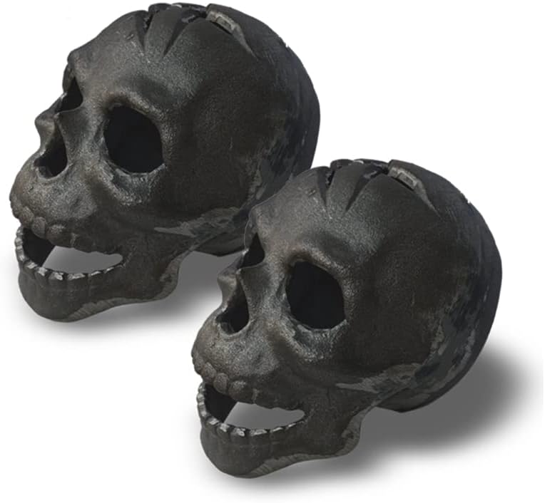 Realistic Fireproof Skull Gas Log for Fire Pit and Decor