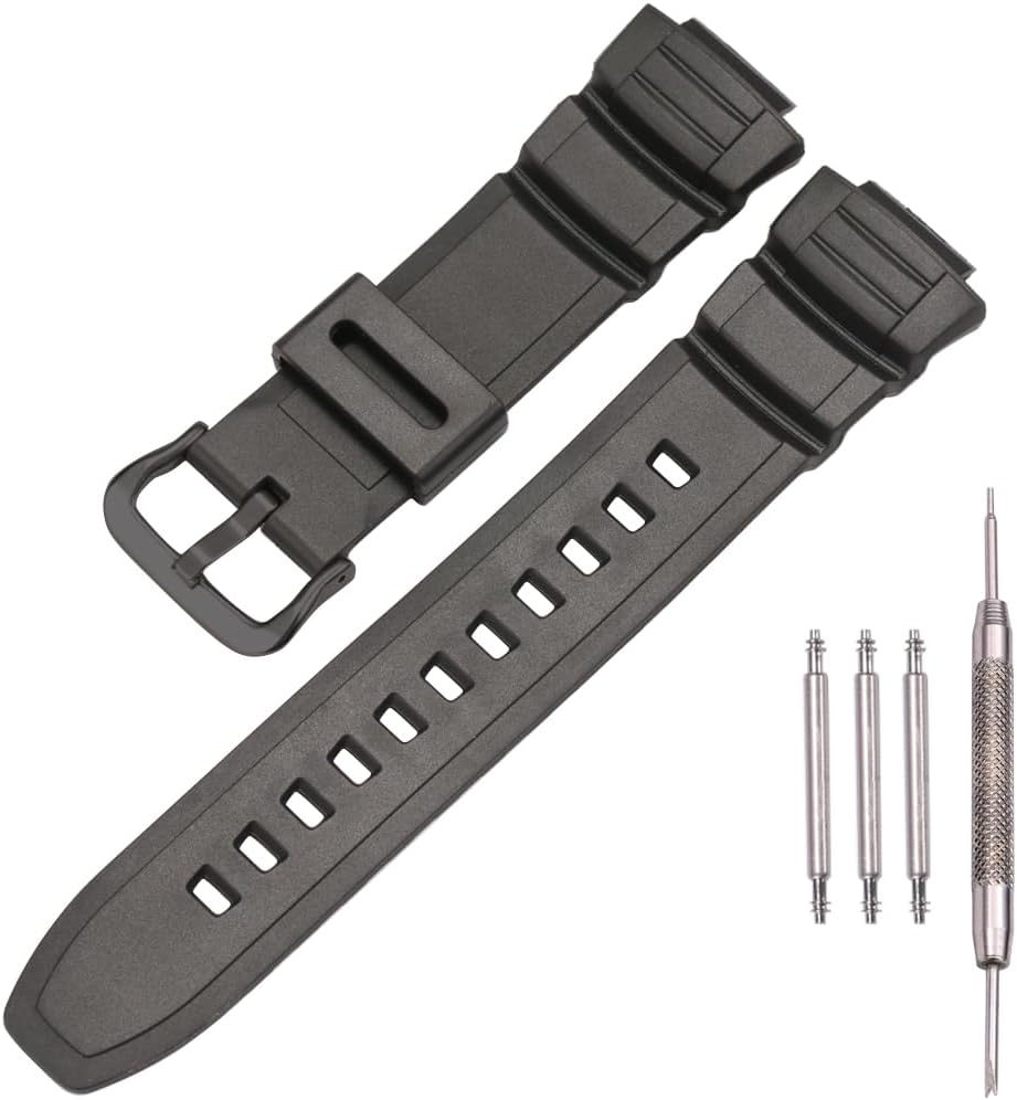 Vibrant Orange Resin Watchband for Casio MCW100H-4AV