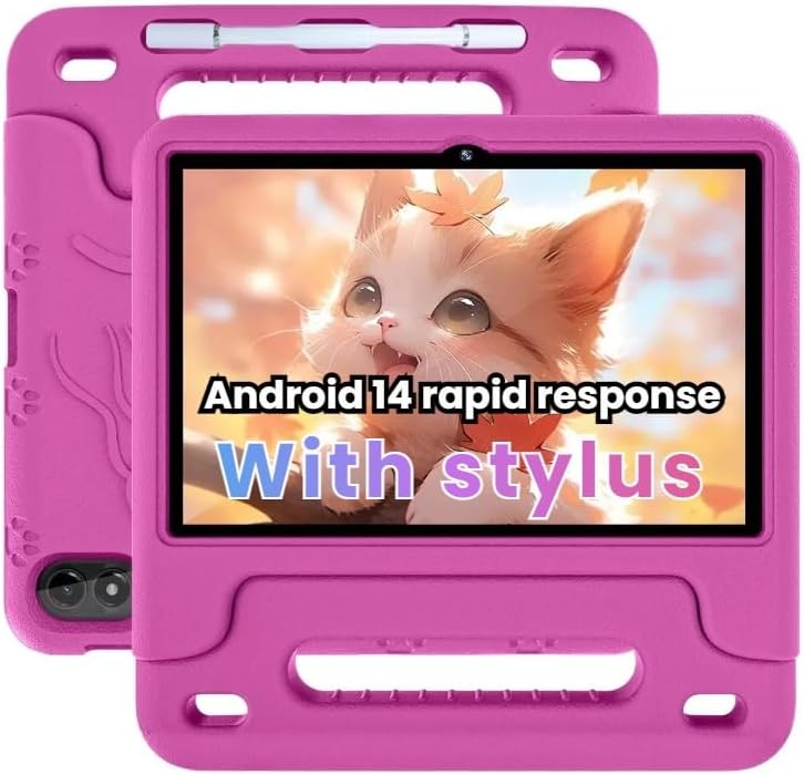 Kids Tablet with Parental Control and Rugged Case for Learning