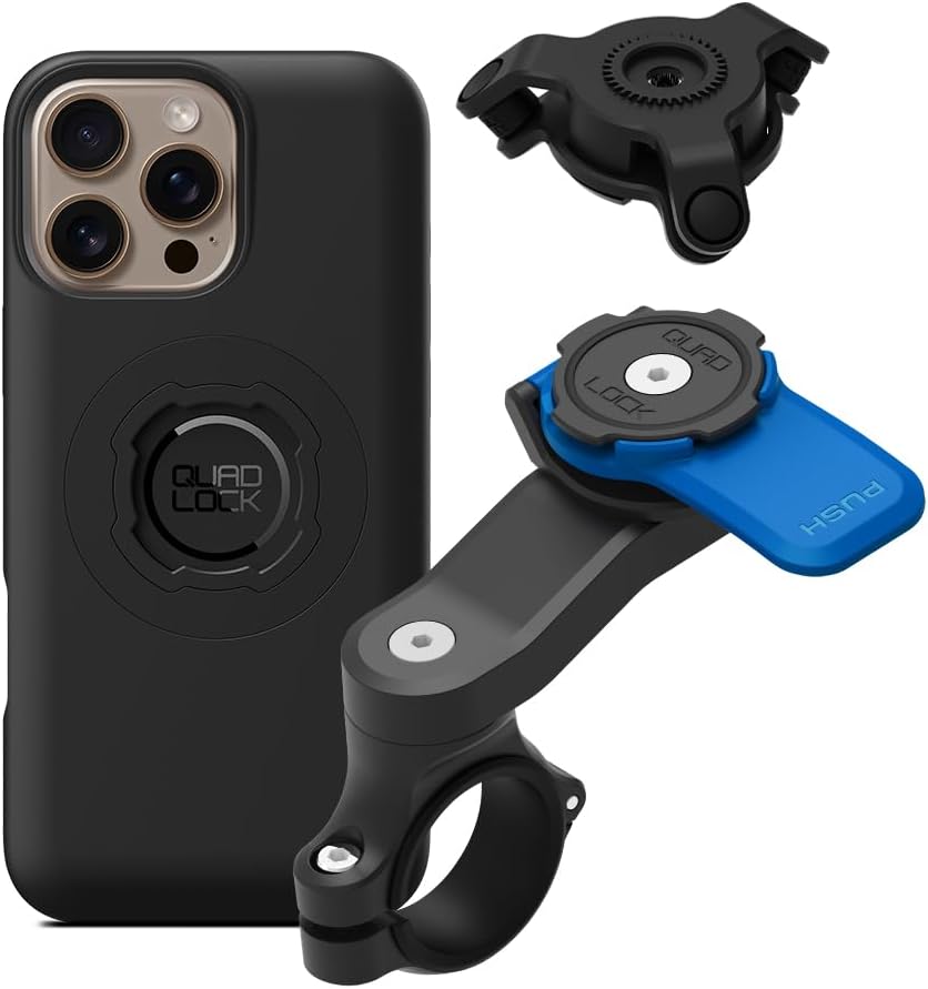 Quad Lock Motorcycle Handlebar Mount Kit with MAG Case for iPhone