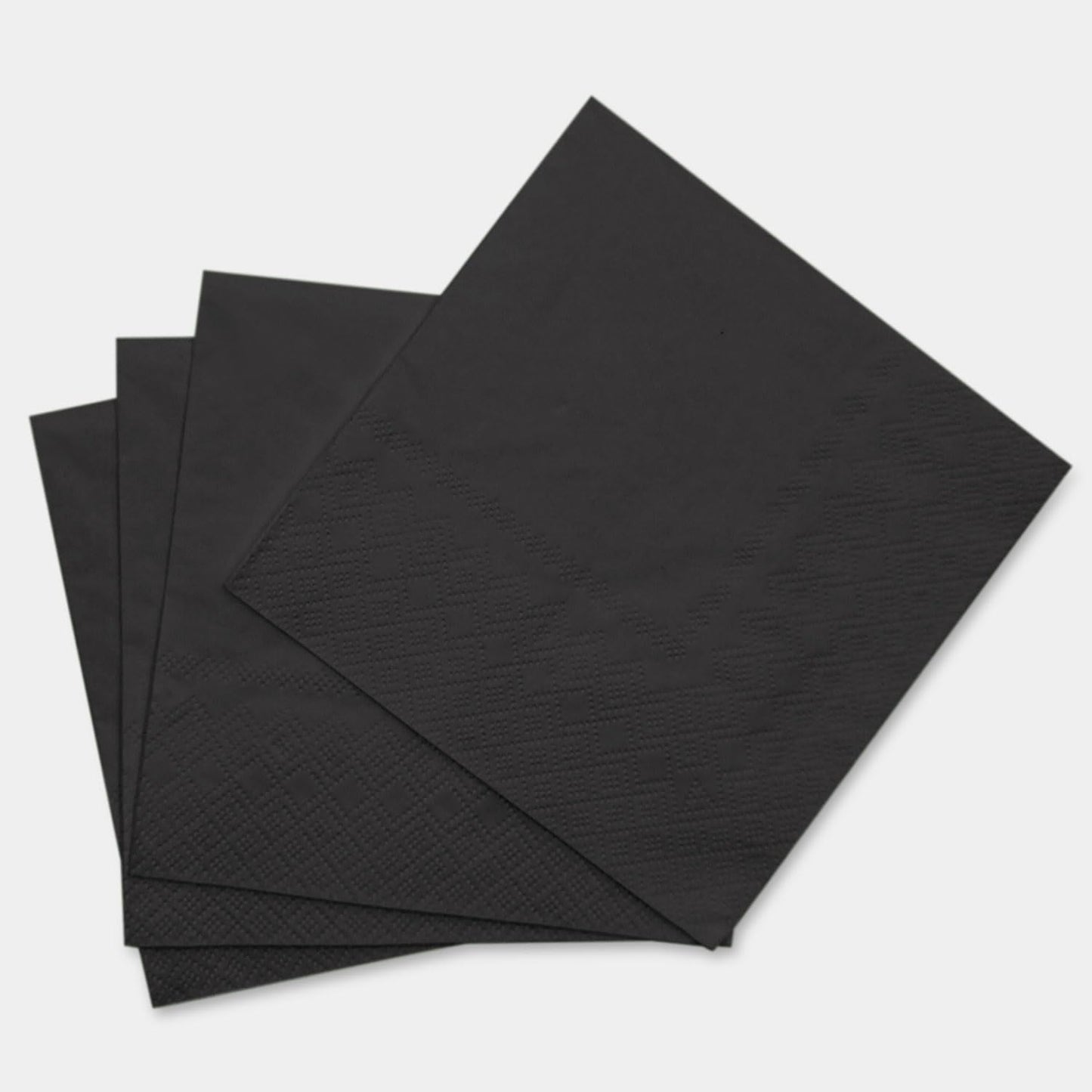 100 Count 3-Ply Black Cocktail Napkins for Stylish Parties by FUEVING