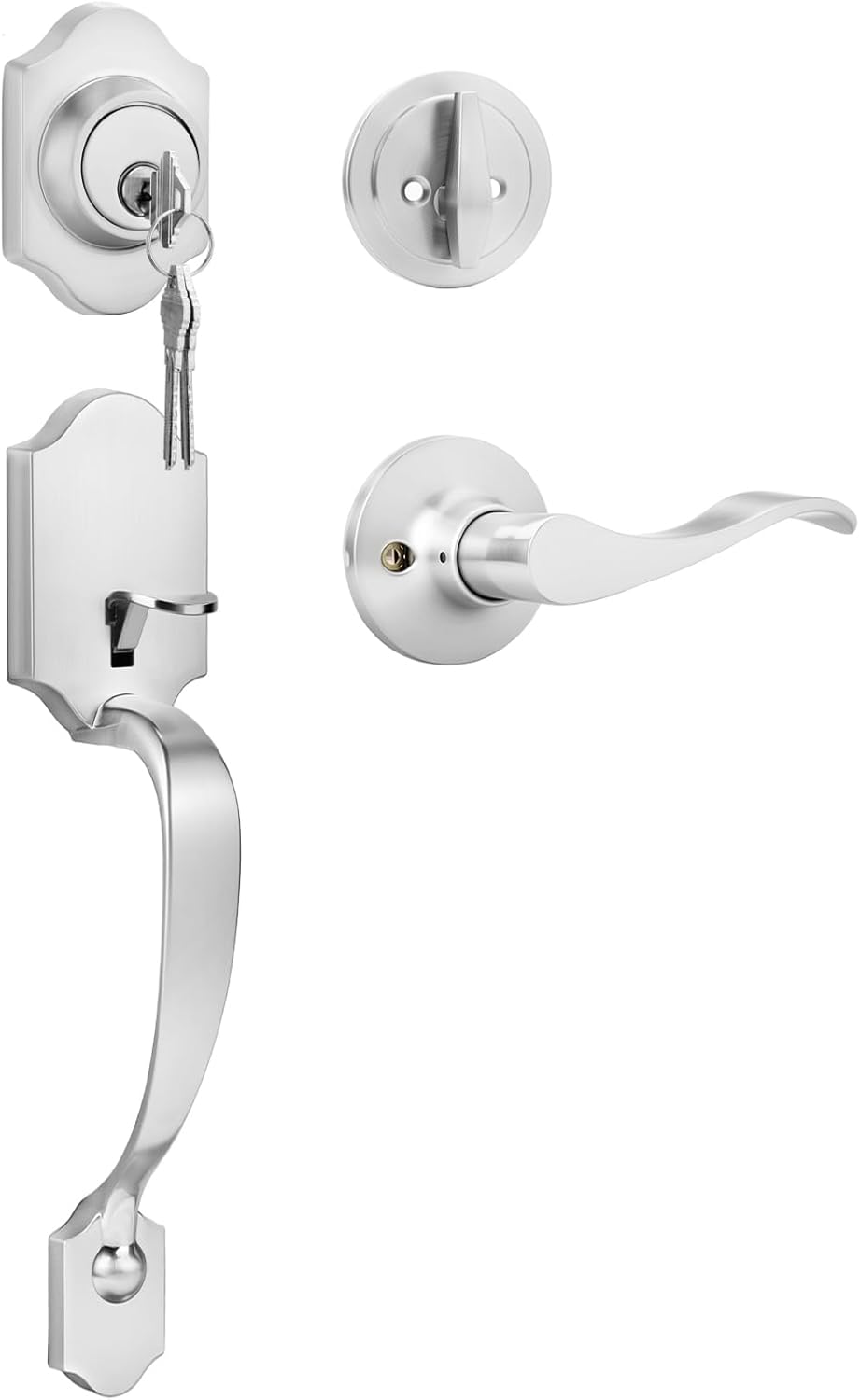 Haidms Brushed Nickel Front Door Handle and Deadbolt Set Review