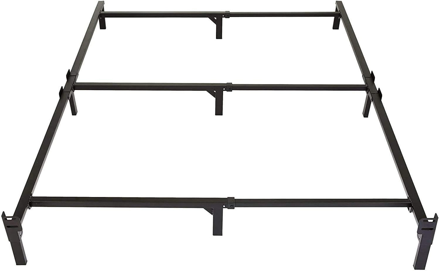 King-Size Metal Bed Frame with 9-Leg Base for Stability