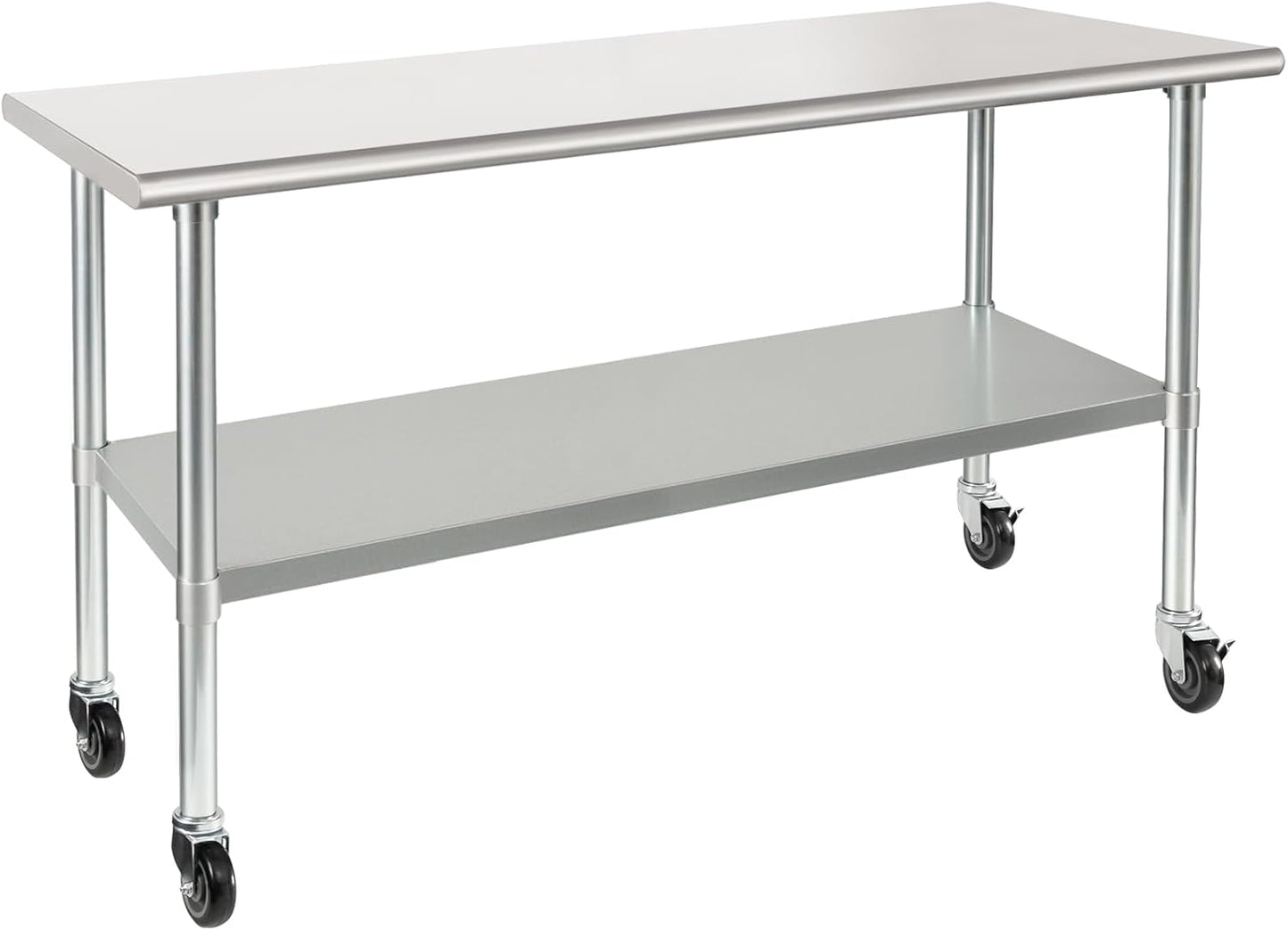 HARDURA Stainless Steel Table with Wheels for Commercial Use