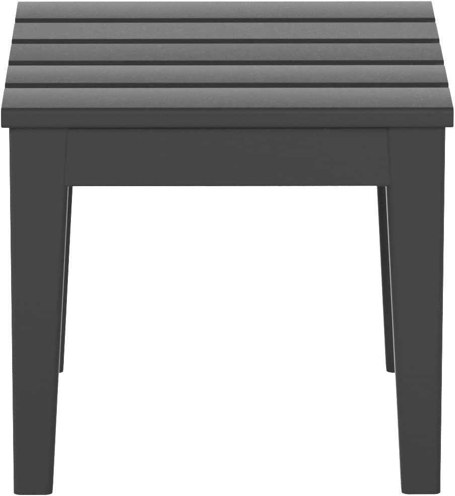 Ashore Outdoor Patio Modern Adirondack Side Table in Gray