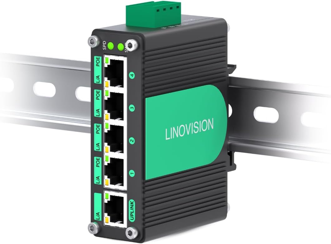 LINOVISION Industrial 5 Ports Gigabit Solar PoE Switch Review