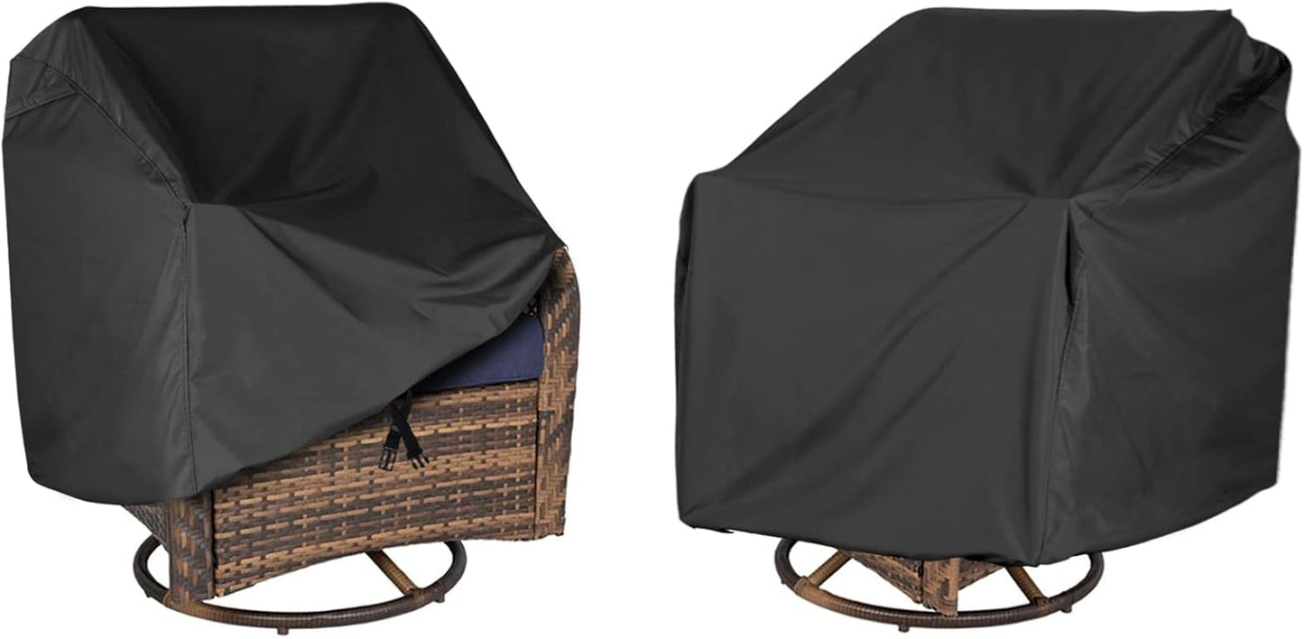 Outdoor Swivel Lounge Chair Cover 2 Pack for All Weather Use