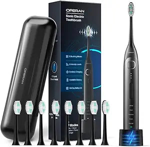 Operan Sonic Electric Toothbrush with 5 Modes and Travel Case