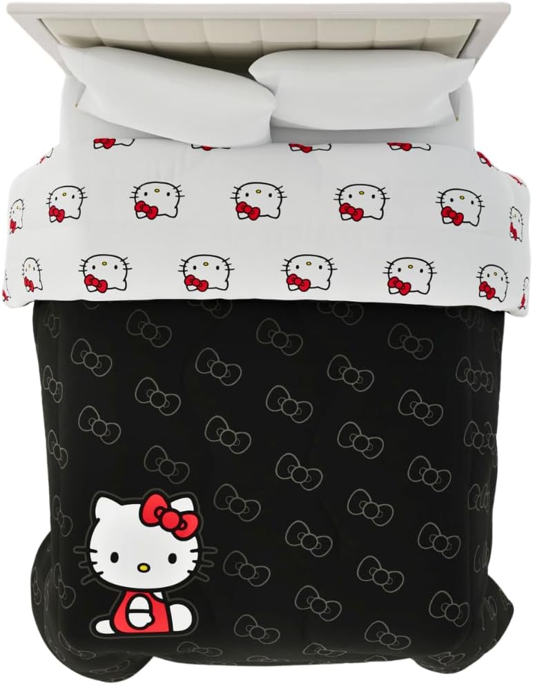 Hello Kitty Bedding Super Soft Cozy Microfiber Comforter Queen