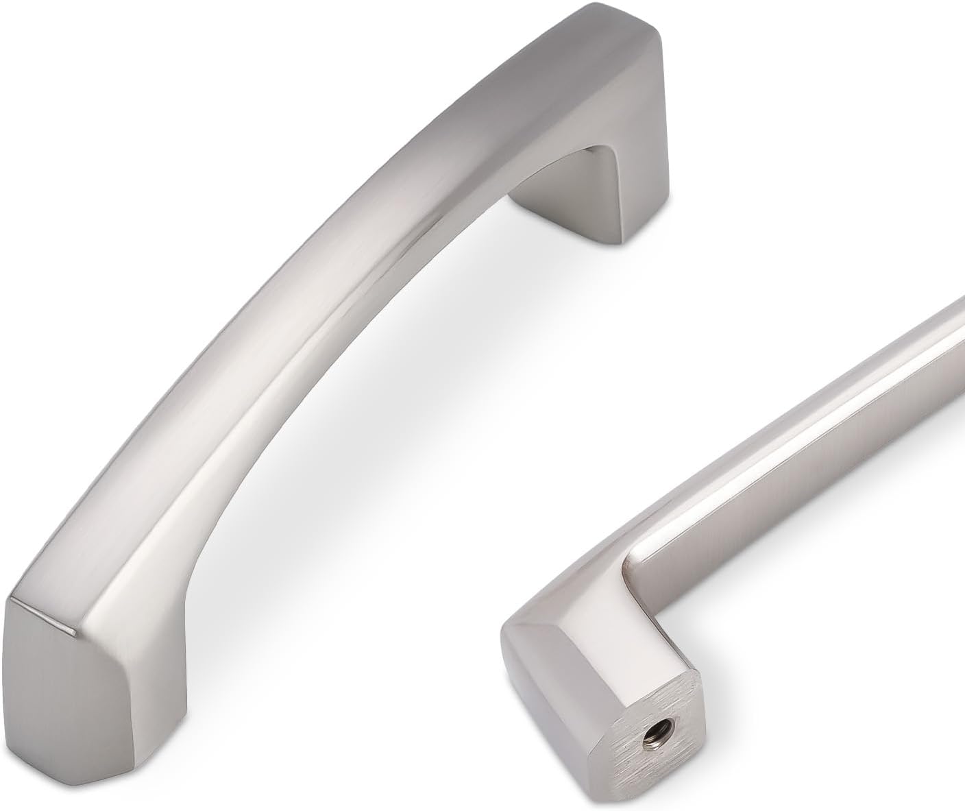 Brushed Satin Nickel Kitchen Cabinet Handles for Modern Homes