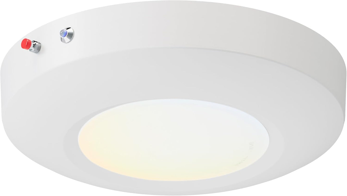 6 Inch LED Emergency Disk Light Kit with Battery Backup for Safety