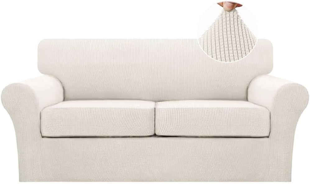 Turquoize 3 Piece Sofa Covers for 2 Cushion Couch Slipcover