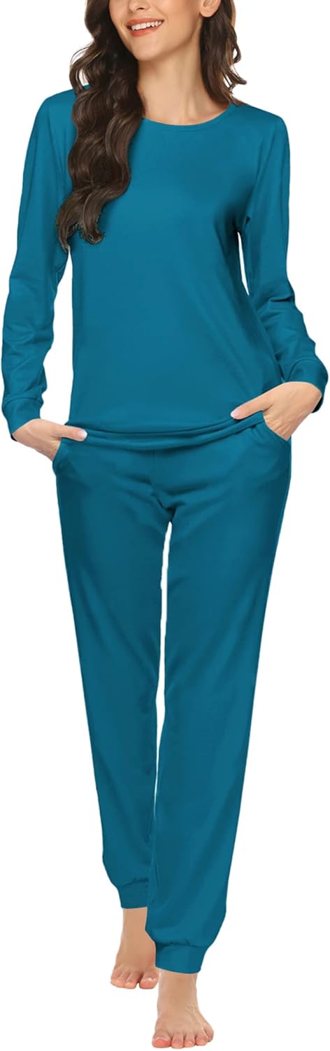 Ekouaer Womens Jogger Pajama Sets for Cozy Sleep and Lounge