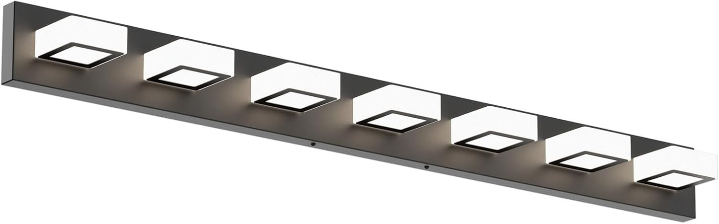 Modern 46in LED Matte Black Vanity Lights for Stylish Bathrooms