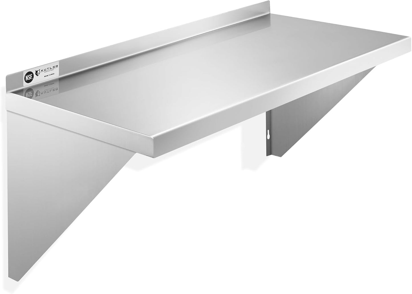 KUTLER Stainless Steel Wall Shelf - Durable 12in x 24in Design