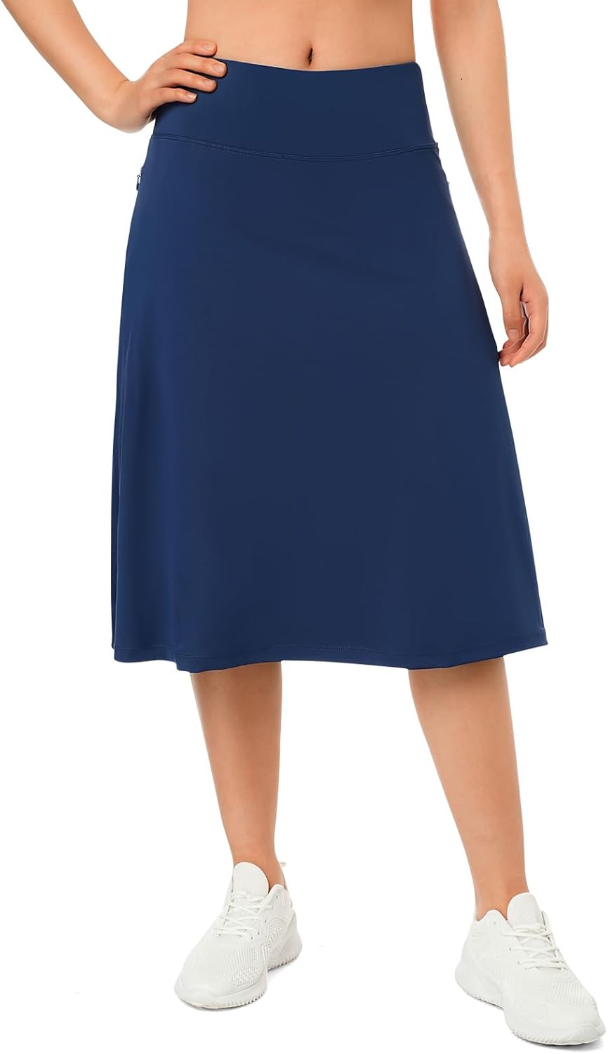 ANIVIVO Women's Knee Length Skorts with Pockets for Active Wear