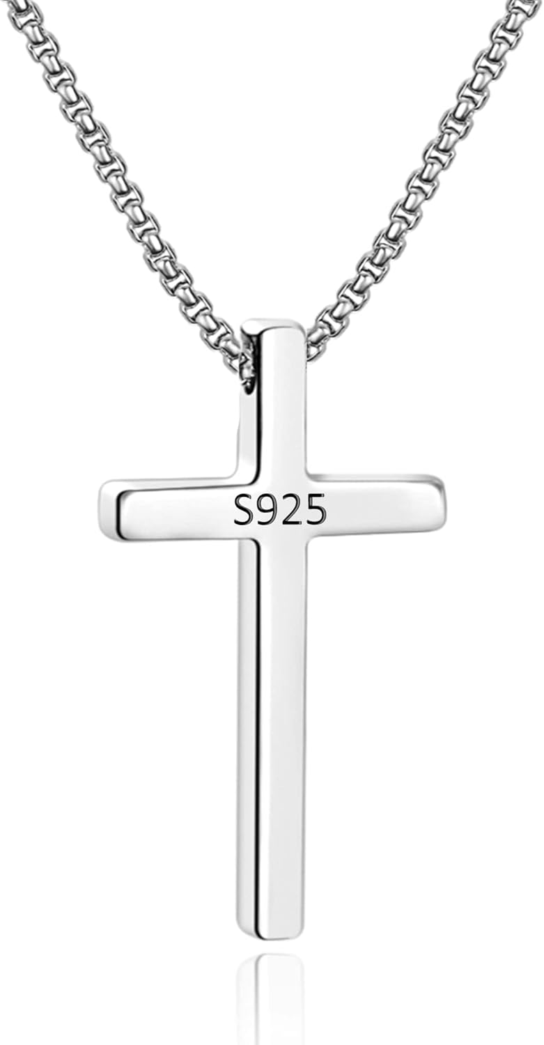 M MOOHAM Cross Necklace for Men - Stylish Stainless Steel Pendant