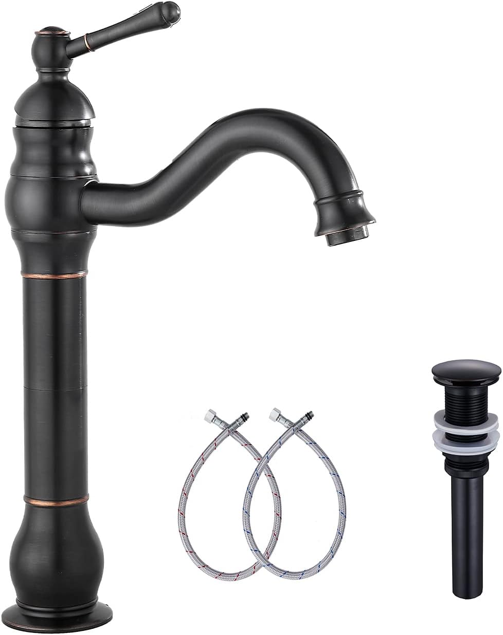 GGStudy 360 Swivel Single Handle Bathroom Vessel Sink Faucet