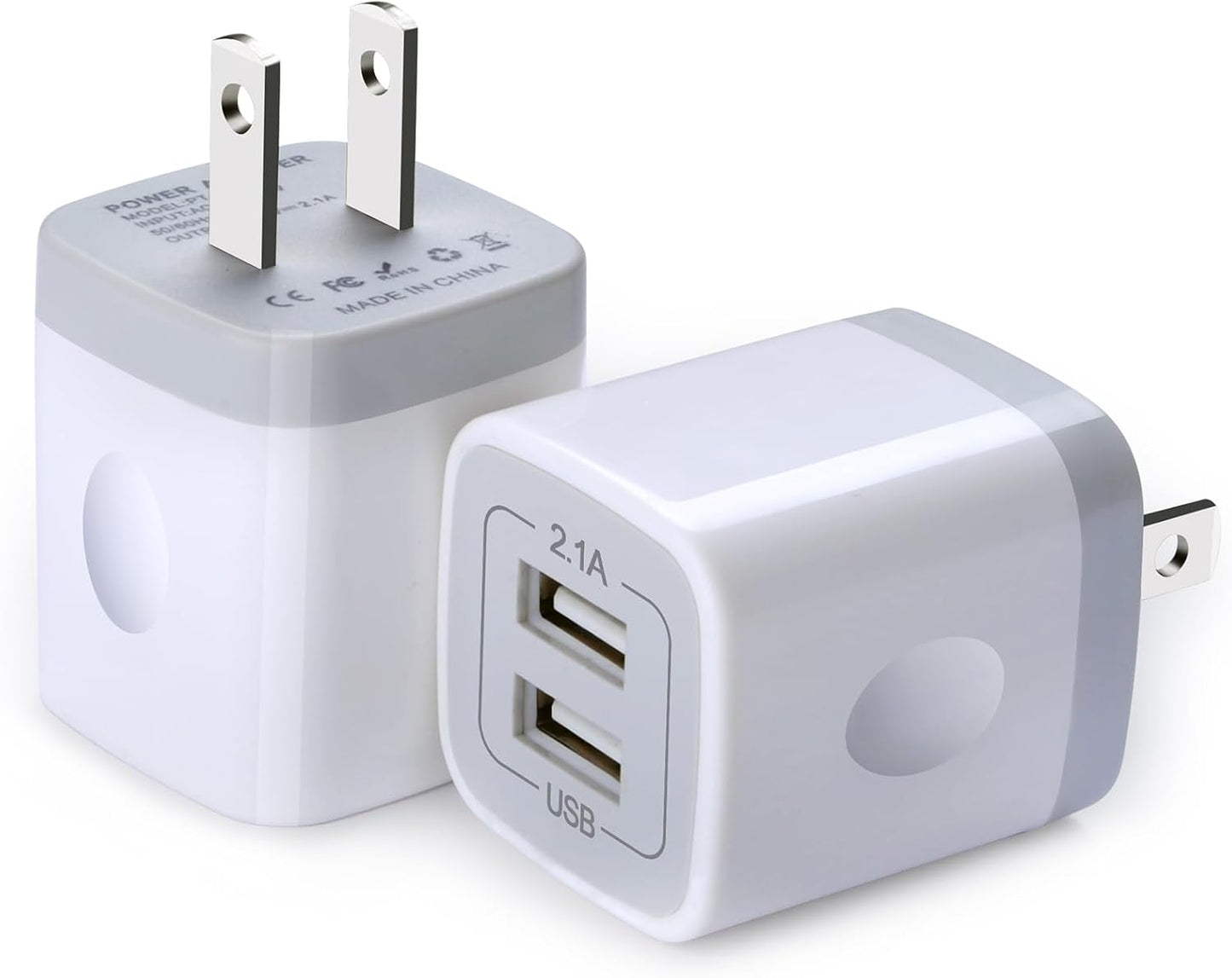 Fast Dual Port USB Wall Charger for iPhone & Samsung