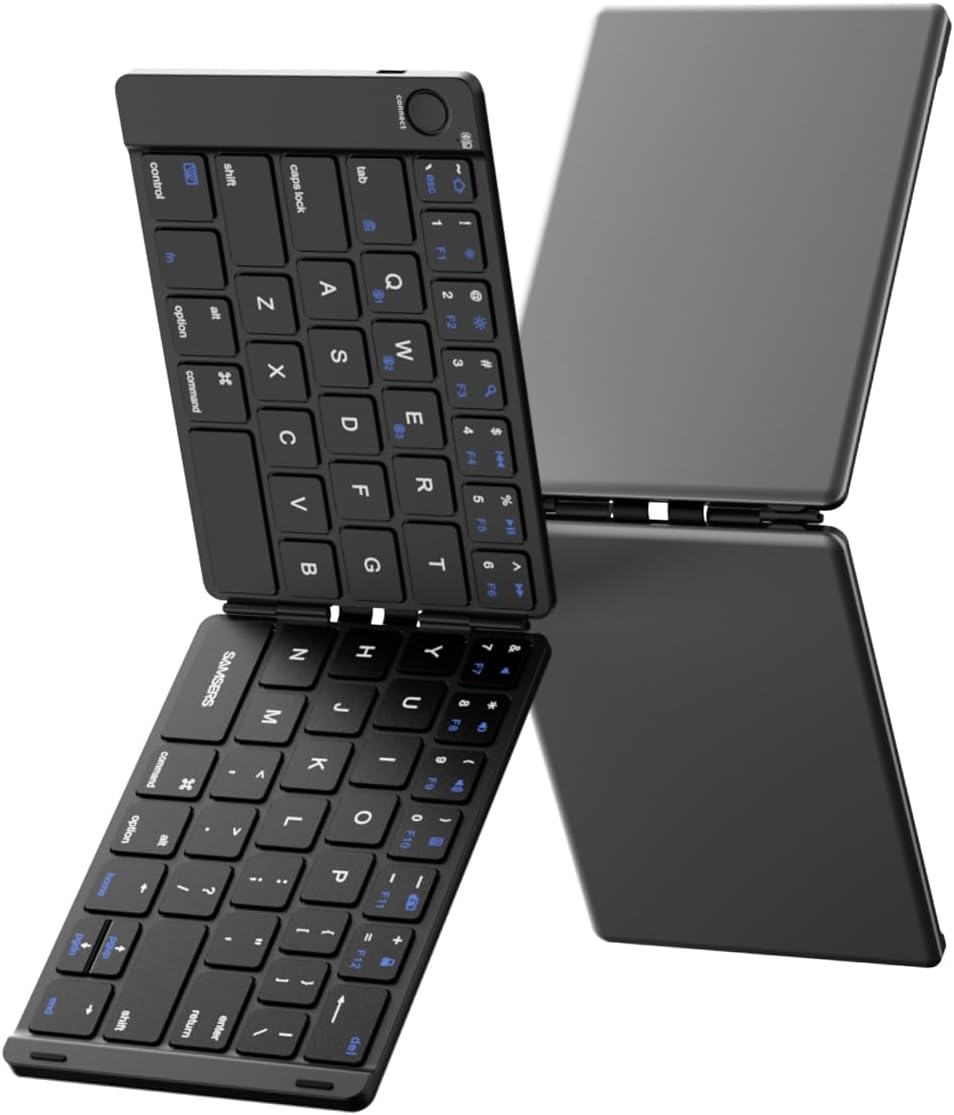 Samsers Foldable Wireless Keyboard - Syncs with 3 Devices!