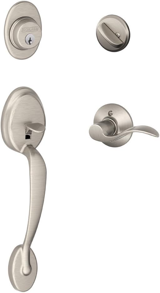 SCHLAGE Plymouth Single Cylinder Handleset for Left Swing Doors