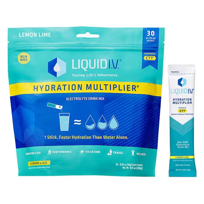 Liquid I.V. Hydration Lemon Lime Electrolyte Powder Drink Mix Review