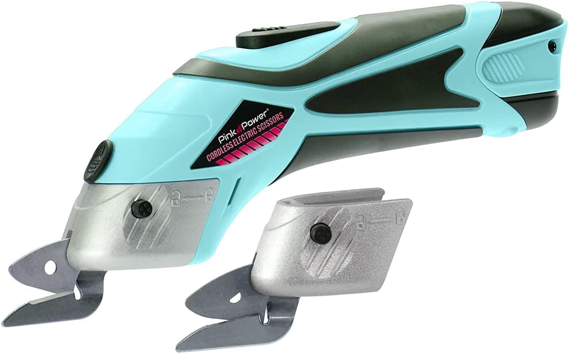 Pink Power Electric Fabric Scissors for Crafts and Sewing