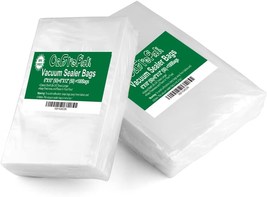 100 Count Vacuum Sealer Bags - BPA Free, Commercial Grade, Precut Pack