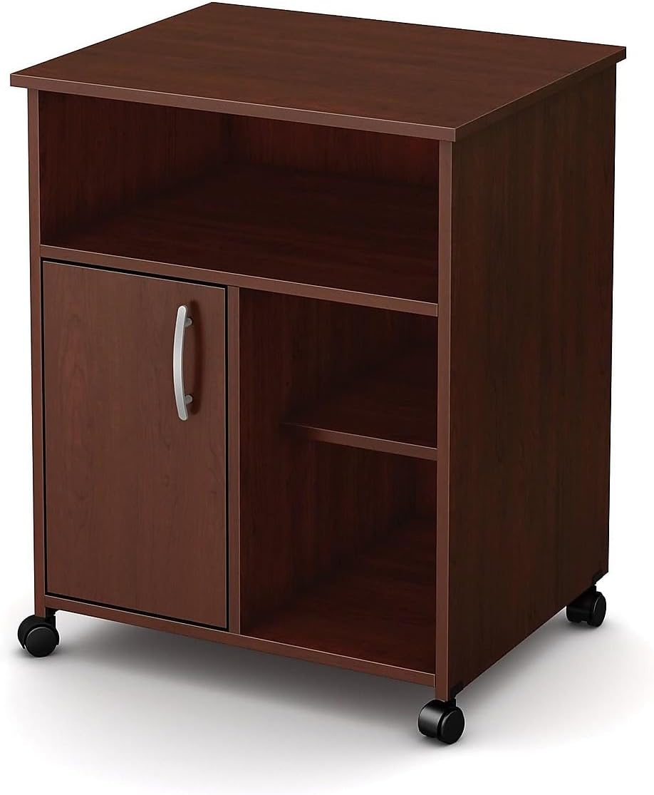 Portable Printer Cart, Royal Cherry Finish
