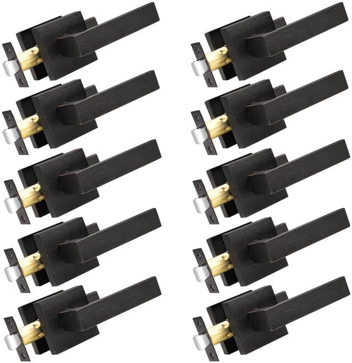 Probrico Oil Rubbed Bronze Door Levers for Hallway and Closet