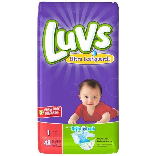 Luvs Size 1 Diapers - Ultra Leakguards, 48 Count, 2 Packs