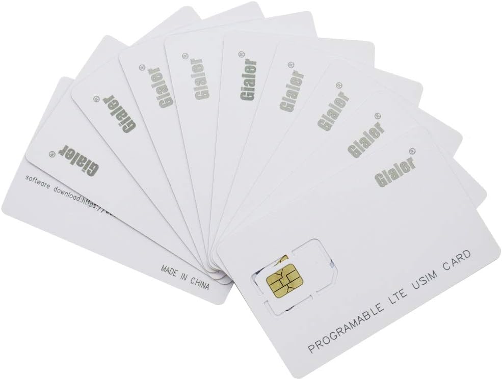 100PCS Writable Programmable SIM Card for 4G LTE and GSM Use