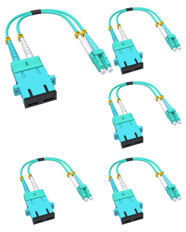 5 Pack Fiber Optic Adapter Cable for Seamless Network Connectivity
