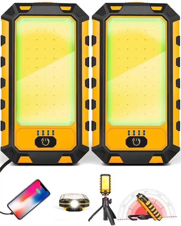 2Pack LED Work Light with 1500 Lumens for Mechanics and Camping