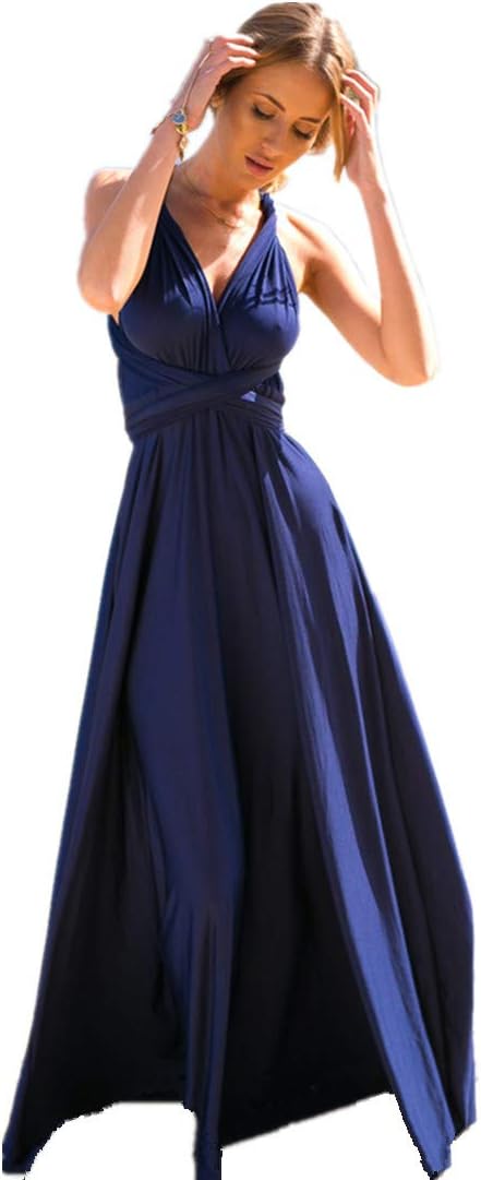 Women Transformer Evening Long Prom Dress Multi-Way Wrap Gown