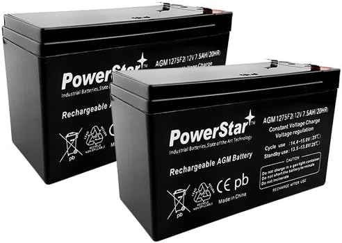 PowerStar 12v 7.5ah Battery Replacement for APC RBC Series