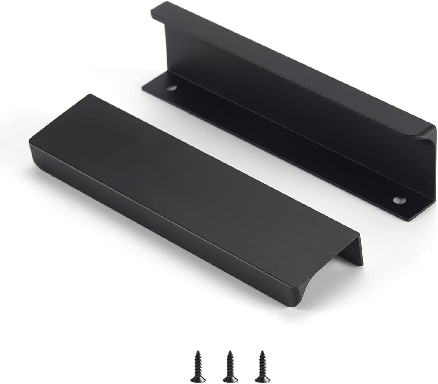 Satanga Edge Black Finger Pulls for Cabinets - Modern Design