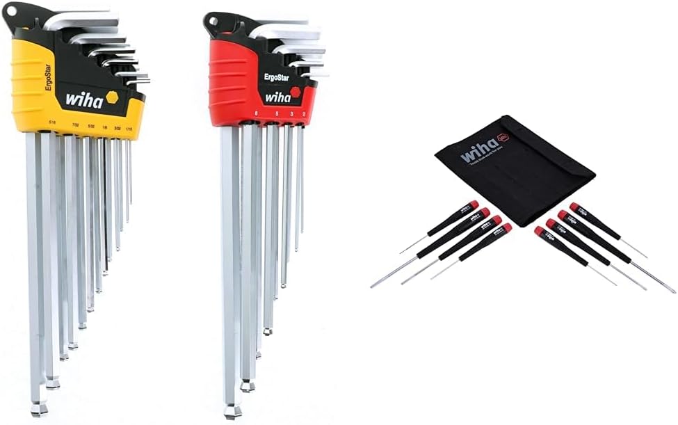 Wiha 22pc Ball End Hex L-Key Set & 8pc Screwdriver Set