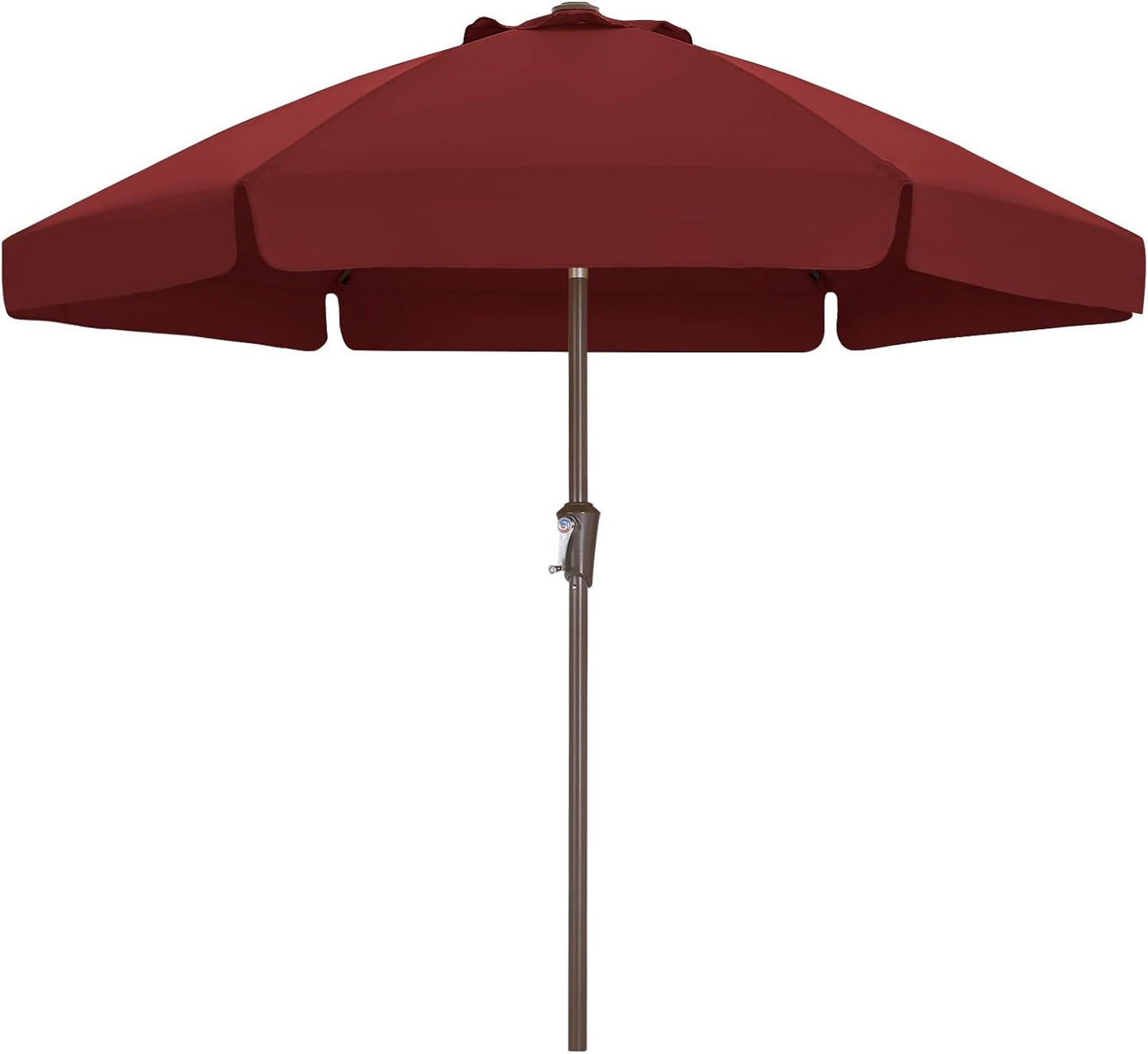 7.5ft Scalloped Patio Umbrella with Tilt and Crank for Outdoors
