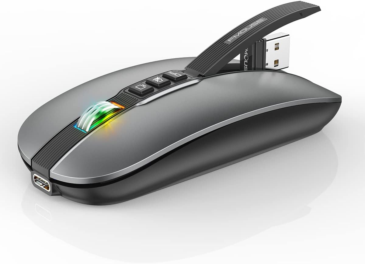 FMOUSE: Sleek Bluetooth Mouse with RGB Lights