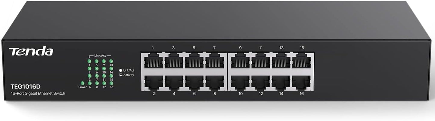 Tenda TEG1016D Unmanaged 16 Port Gigabit Switch for Home Office
